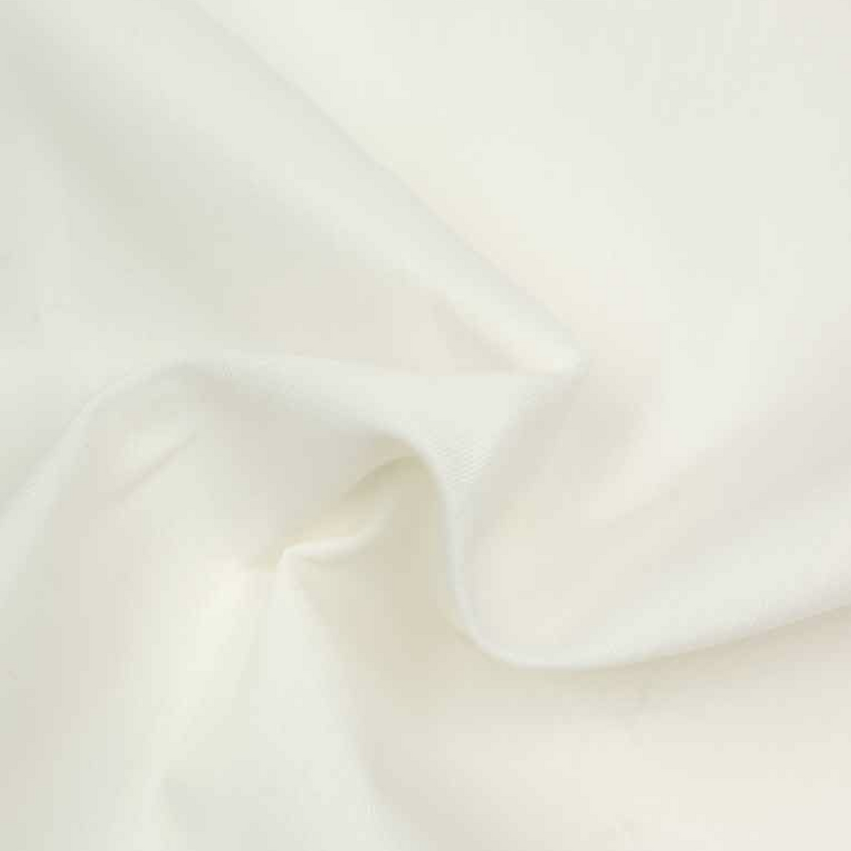 Silk and Cotton Sateen in White